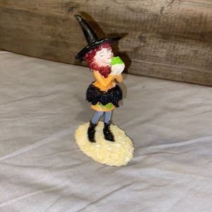 New in box Tiny ceramic witch statue